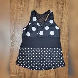 lululemon athletica Black and White Polka Dot Tank Top